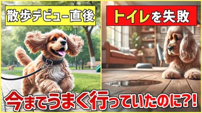 お散歩デビューした途端トイレ失敗！うまく行かない理由と解決法をプロドッグトレーナーが解説！