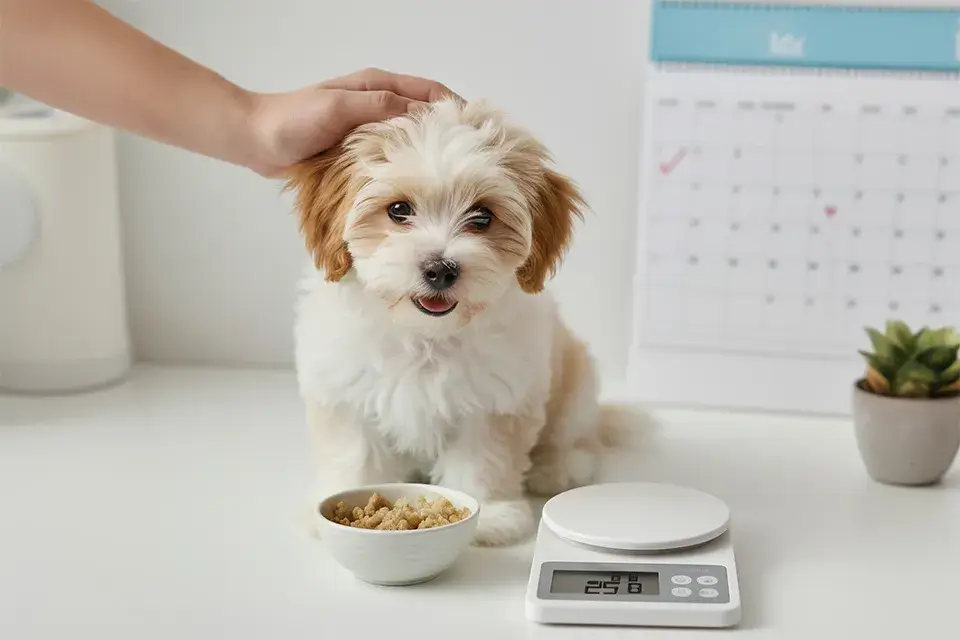 子犬期の食事の量 犬の食べ過ぎは問題ない?一日の中で調整はあり?【LINE無料相談にプロドッグトレーナーが直接返信】