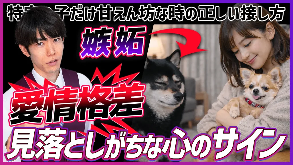多頭飼いで一人だけ甘えん坊なわんちゃんの対処方法 | 独占欲が強い子はどうする？多頭飼いの序列争いを防ぎ、みんなを幸せにする管理術